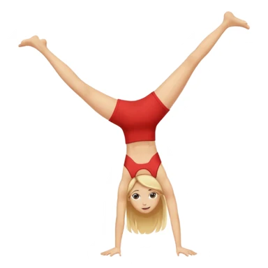 blonde girl doing a Cartwheel  sticker