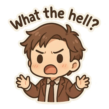 What the hell text remove background sticker