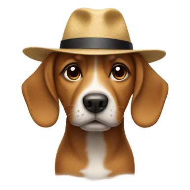 dog with a har sticker