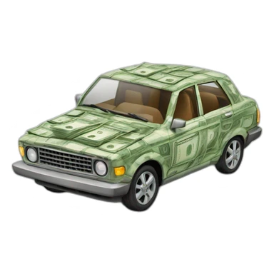car made of money sticker