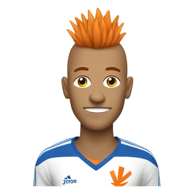 dutch soccer player with mohawk sticker