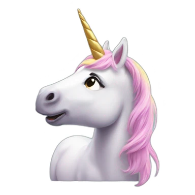 Unicorn sending kisses sticker