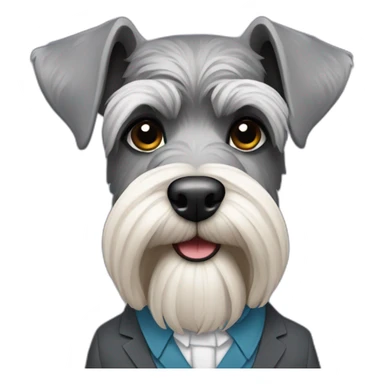 Schnauzer in suit sticker