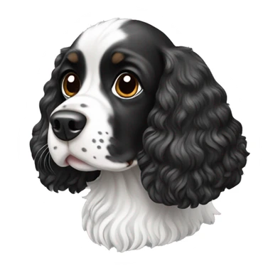 Black and white Cockspaniel dog ￼ sticker