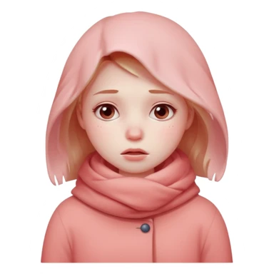 very cold girl sticker