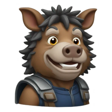 Boar glad sticker