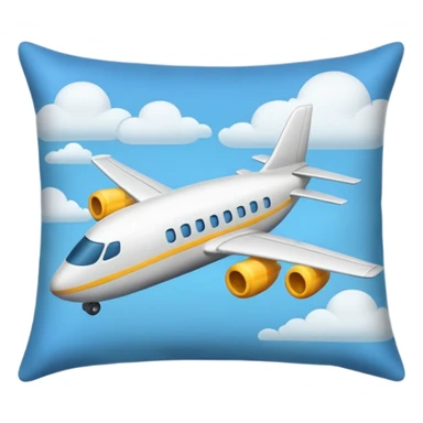 plane pillow sticker