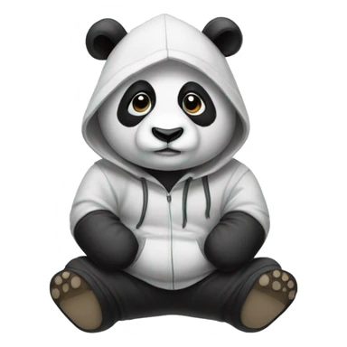 Panda wearing a hoodie  sticker