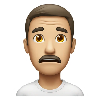 A man feeling shock with fod background sticker