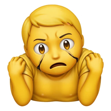 emoji strangling its self sticker