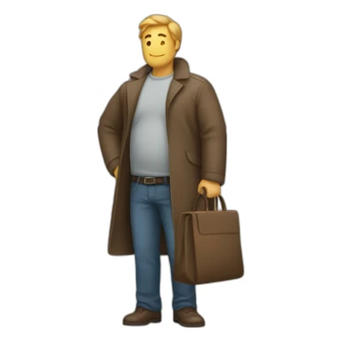 un hombre con la barriga hacia afuera sticker