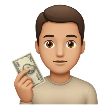 un homme avec une bil sticker