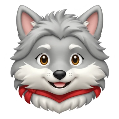 mini loup sticker