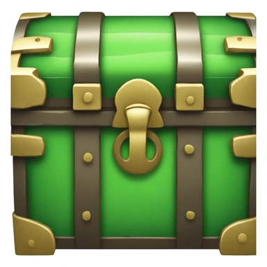green color treasure chest sticker