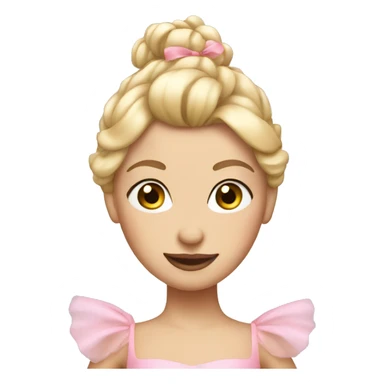 Blonde pink ballerina sticker