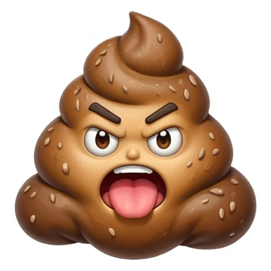 Angry poop sticker
