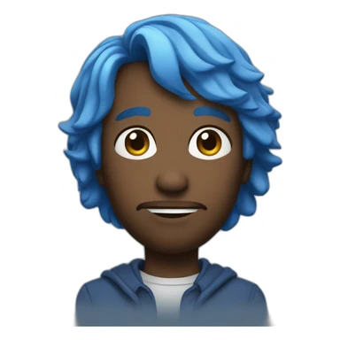 Hard blue romantic sticker