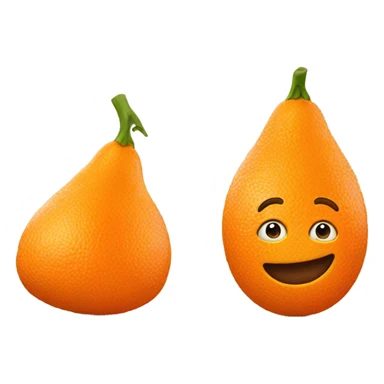 orange guy with a long nose sticker