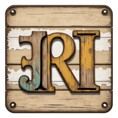 a sign with only the word "RCH" written on it in capital letters sticker