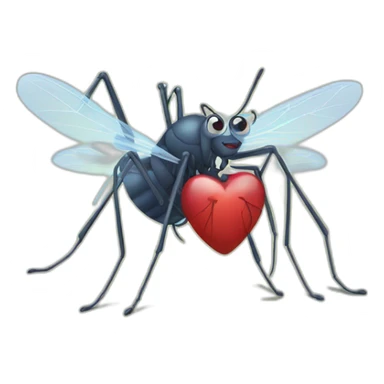 Love with mosquito  sticker