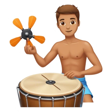 male spinner drummer sticker