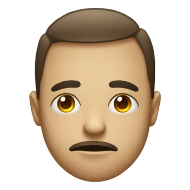 Sad face with bags under eyes sticker