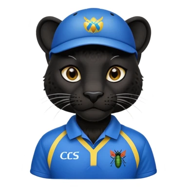  Panther in cricket match  sticker