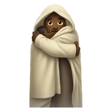 Hug under the blanket sticker