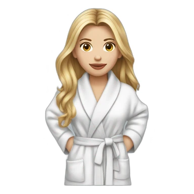 scarlett johansson long hair bathrobe sticker