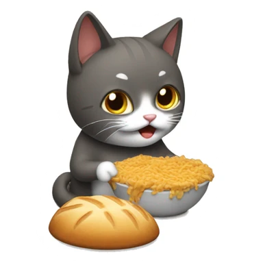 Gato comiendo  sticker