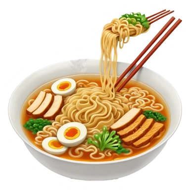 smoking hot ramen, smoking coming through it sticker