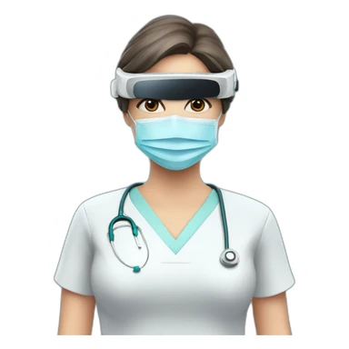 Surgeon-with-virtual-reality-display-operating-on-woman sticker