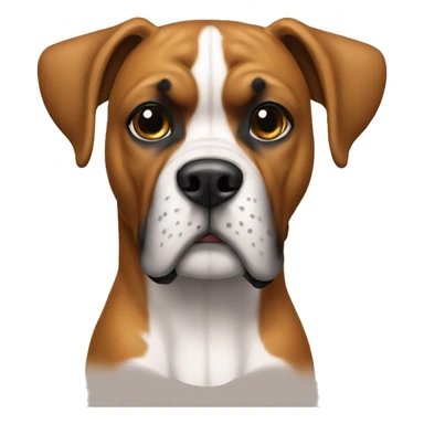 perro boxer color miel  sticker