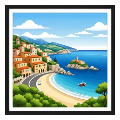 postcard of italy sticker