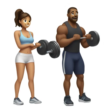 Weight lifting with girlfriend  sticker