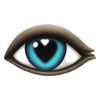 cat eye heart sticker