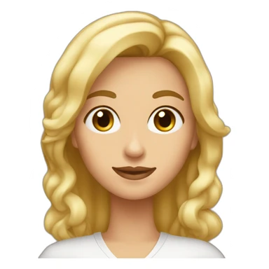 señora con pelo cafè claro rubio sticker