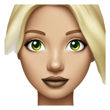 Realistic victoria secret model blonde green eyes  sticker