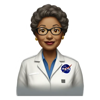Annie Easley, NASA scientist uniform, unbespectacled sticker