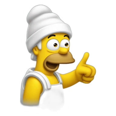 homero pointing sticker