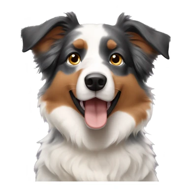 short hair australian shepherd dog sticker