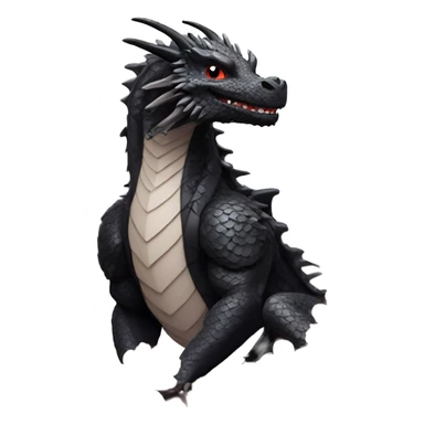 Sweet black Dragon with many Cherry Blossoms sticker