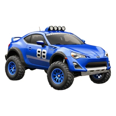 2013 scion fr-s ultramarine off road 4wd monster Baja dessert stadium racer number 86  sticker