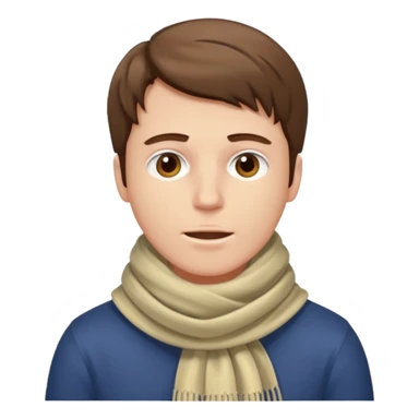 Sore throat for white brown hair guy
No fever - scarf sticker