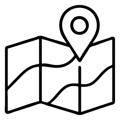 Map with location pin sticker