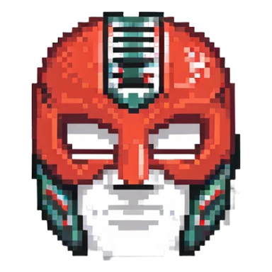 red and black luchador mask sticker