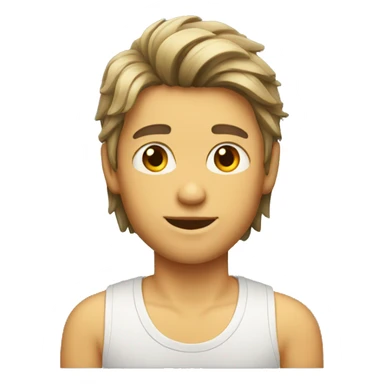 a boy with haircut name mullet sticker