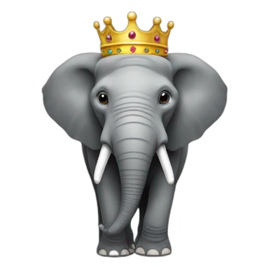 Éléphant avec couronne sticker