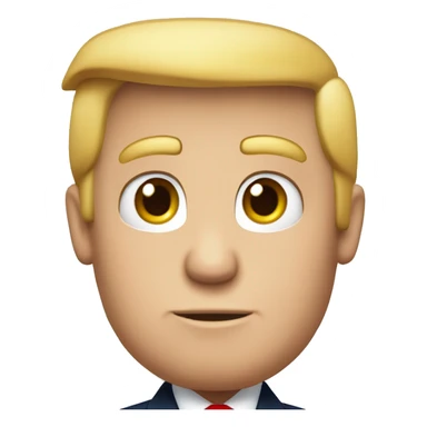 Donald Trump wearing navy suit and red tie  sticker