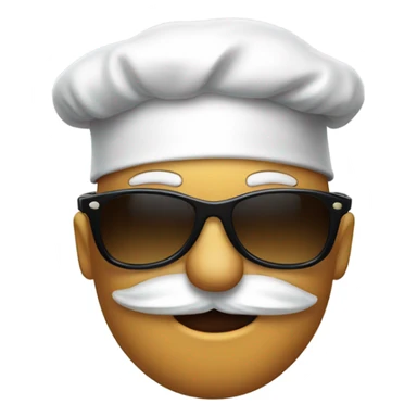 Chef’s kiss emoji wearing sunglasses  sticker